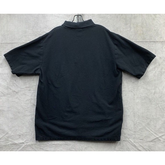 VTG Akwa Classic Polo Shirt 1/4 Button Navy Men's Size XL Workwear Company Logo - Picture 6 of 10